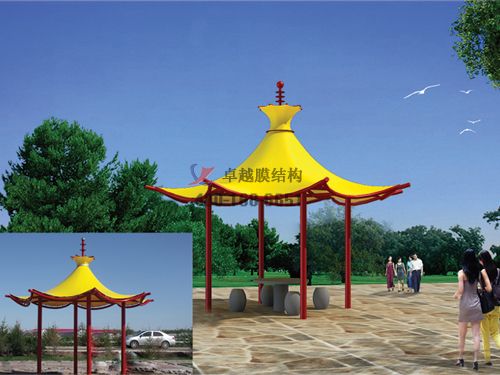 孝感<font color='red'>張拉膜結(jié)構(gòu)</font>景觀設(shè)計(jì)施工【案例圖片】